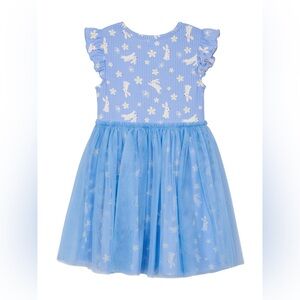 Way to Celebrate Blue Sleeveless Dress with Bunny Print size 18 months